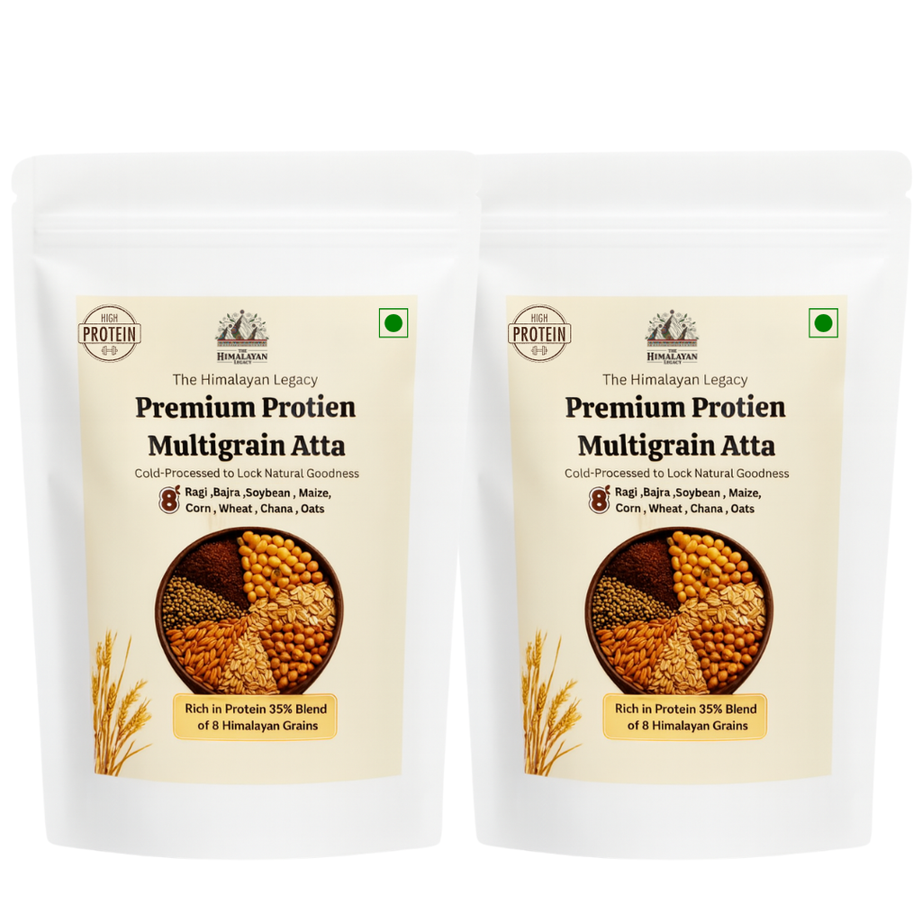 The Himalayan Legacy – Stone-Ground 8 Grain Atta (100% Natural & Handcrafted Blend)