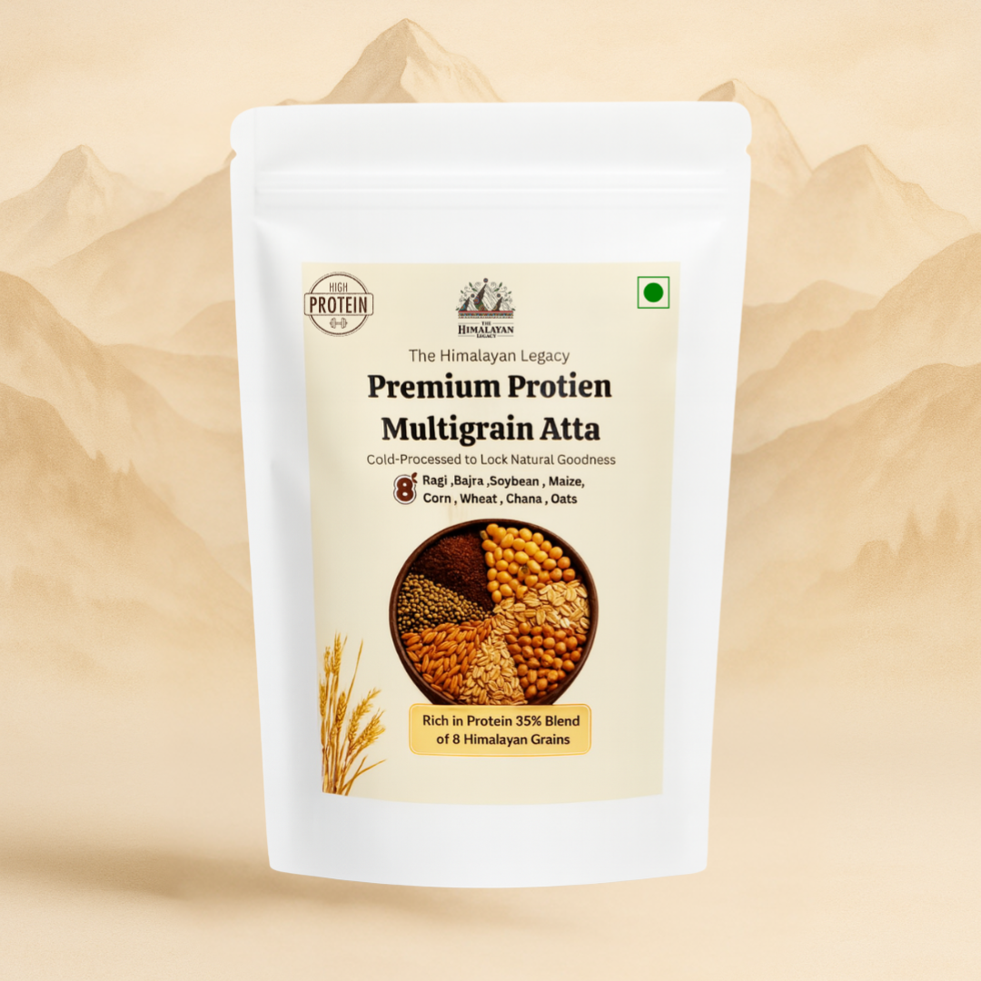 The Himalayan Legacy – Stone-Ground 8 Grain Atta (100% Natural & Handcrafted Blend)